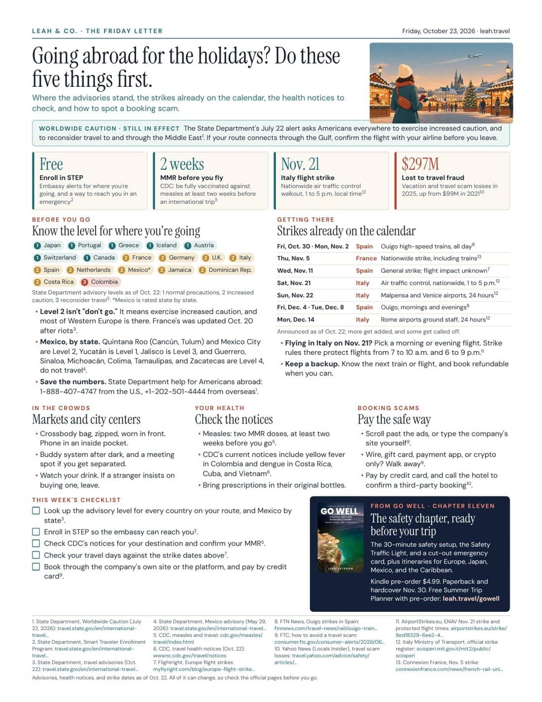 Going abroad for the holidays? Do these five things first.