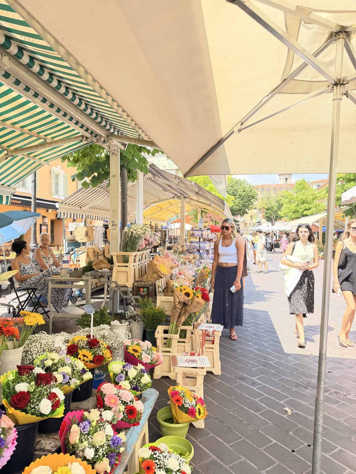 Cours Saleya flower market, Nice