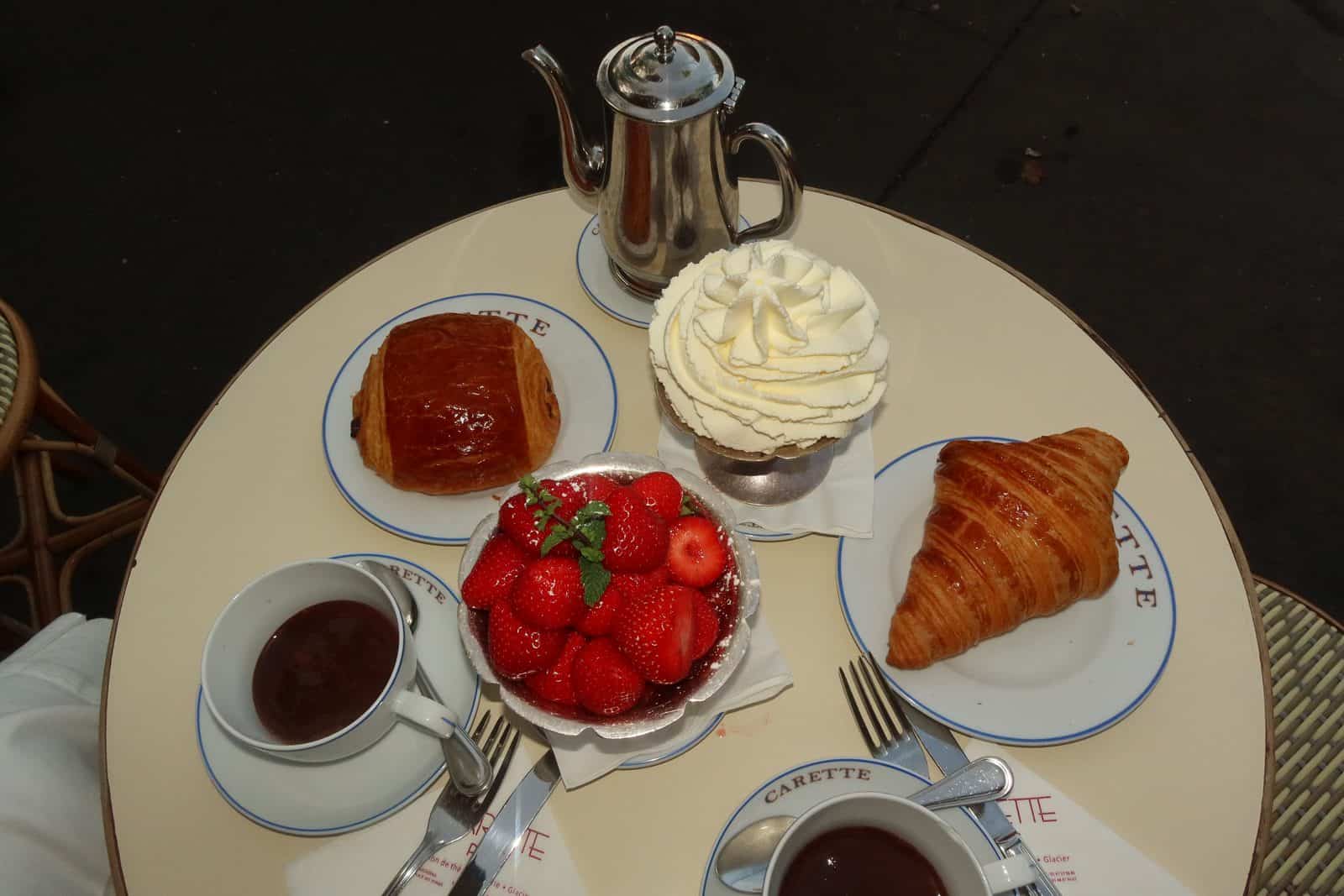 Breakfast at a Paris café